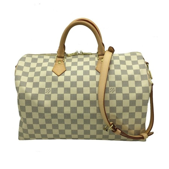 Louis Vuitton Bag Shoulder Azur Speedy Boston 35 White Bag Damier Bandouliere - Picture 1 of 12